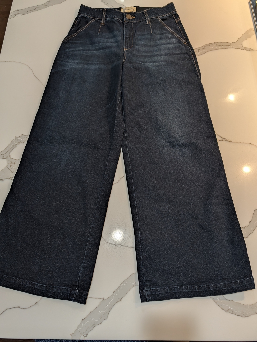 Democracy Dark Blue Wide-Leg Jeans - Like New!